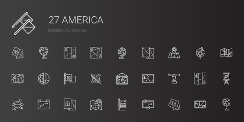 america icons set