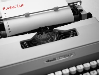 Typing Bucket list for the new year