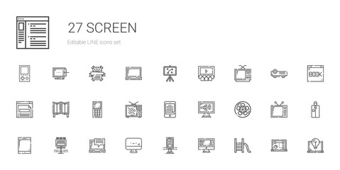 screen icons set