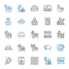 meat icons set