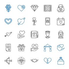 marriage icons set