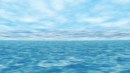 blue sea at horizon abstract