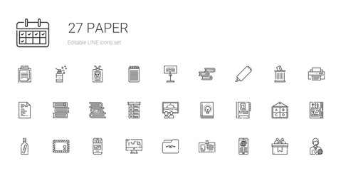 paper icons set