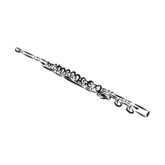 flute isolated on white background