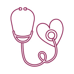 stethoscope heart breast cancer charity icon