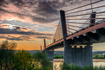 Kwidzyn,  Poland. Brige over Vistula river 