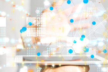 group of people talking in social network.