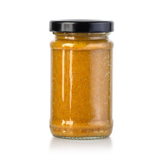 glass jar isolated on white