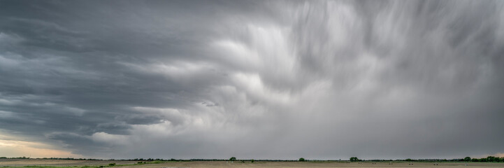 heavy storm clouds and rain over Nebraska