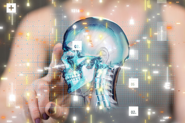 medical network connection with modern virtual screen interface