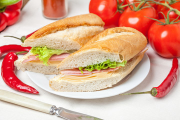 Italian panini sandwich.
