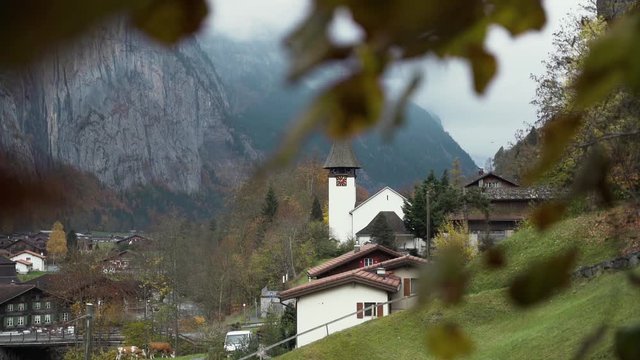 Mountain Church in Lauterbrunnen Switzerland