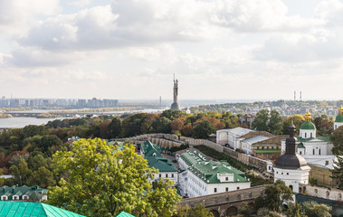 Fototapeta premium Aerial view on Kyiv city
