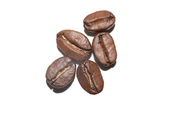coffee beans isolated  on white background