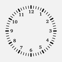 Clock face on a white background
