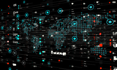 Software, web development, programming concept. Abstract Programming