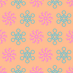 Seamless background with snowflakes
