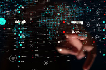 Software, web development, programming concept. Abstract Programming