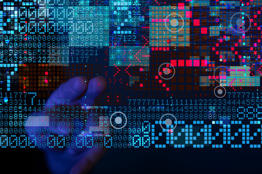 Software, web development, programming concept. Abstract Programming