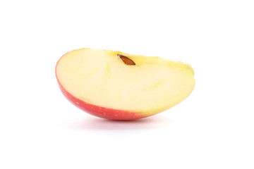 Fototapeta na wymiar Slice of red apple isolated on white background