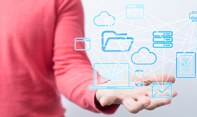 code data concept in hand