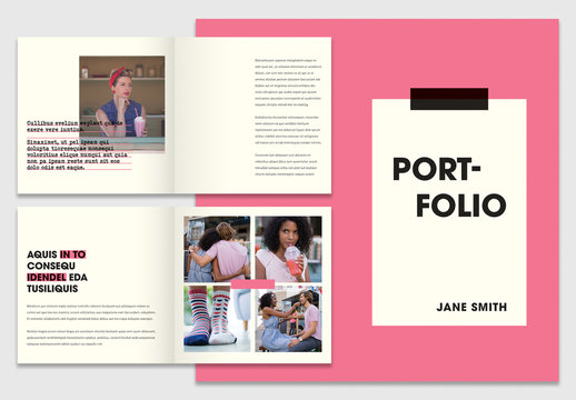 Pink Portfolio Layout