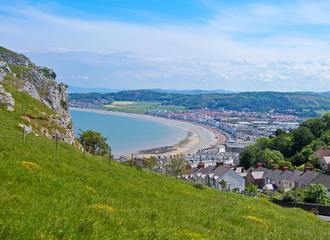 A View from the Great Orme High Above Llandudno, Wales, GB, UK