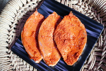 raw cut fish