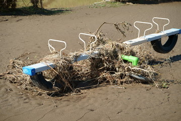Flood damage caused by Typhoon No.19 