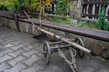 Antique iron plow share. Decorative product. Hand made.