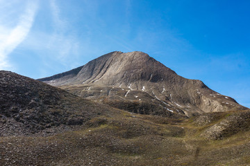 The Alps on a fantastic autumn day on the border between Italy and France, near the village of Riale - October 2019.