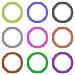 Set of vector colorful banners. Abstract vector shapes for design. Banners with sample text.