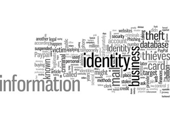 Identity Theft Count the ways