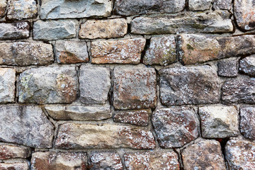 Old wall of rocks