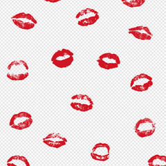 Red Female Lips Transparent Background