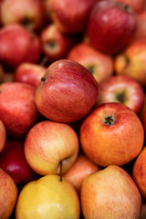 Fototapeta na wymiar Picture of beautiful fresh apples on the market