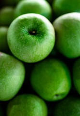 Beautiful picture of green apples Granny Smith