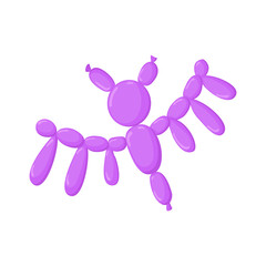 Animal bat balloons. Vector balloon animals for happy kids party isolated on white background. Toy balloon for party illustration.