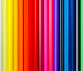 Obraz premium Assortment of colored pencils abstract isolated on white background