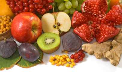Isolated image of fruits close-up