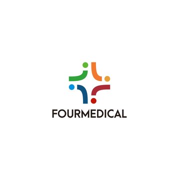 Modern logo design of healthcare with white background - EPS10 - Vector.