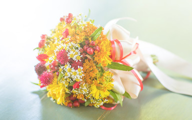 Wedding colorful floreal bouquet