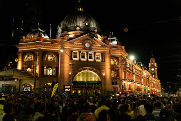 Melbourne Flinders Street Station New Year's Eve