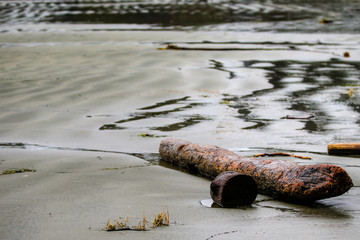 Tofino BC shoreline during storm season