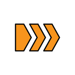 arrow icon vector trendy flat design