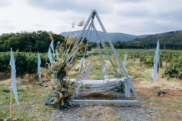 Beautiful unusual wedding ceremony decoration