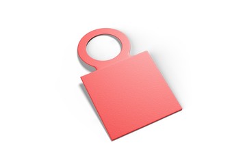 Bottle blank label and hang tag for branding and mock up. 3d render illustration.