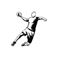 Fototapeta na wymiar vector illustration of a handball player