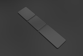 Multi Purpose  Gel Pad for cell phone Holder for branding. 3d render illustration.