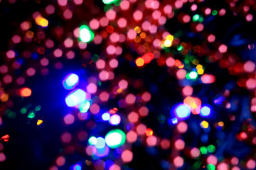 Naklejka premium christmas abstract bokeh background